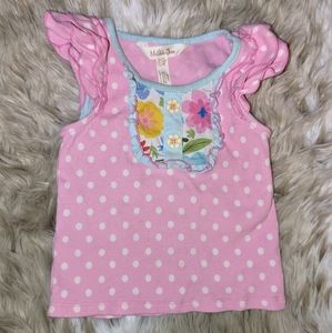 Matilda Jane Pink Polka Floral Top size 12-18 months